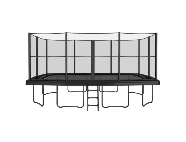 17ft x 10ft Primus Challenger Above Ground Trampoline – Black Pad with Black Jump Mat – Special Edition