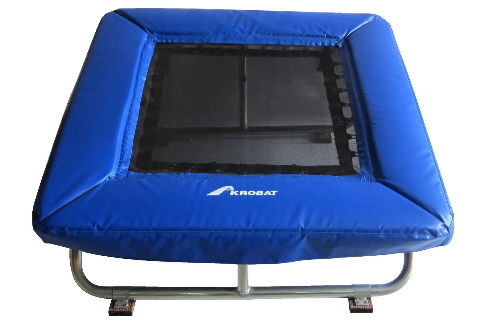 4ft x 4ft Akrobat Mini Gym Trampoline – Blue Pad with Black Mat