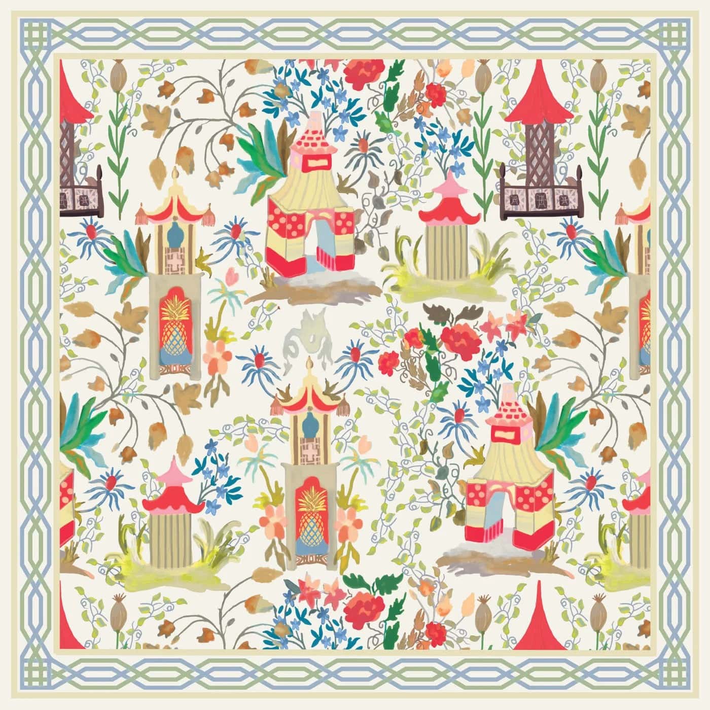 LINEN PAGODA NAPKINS 20X20 SET OF 4 (MULTI)