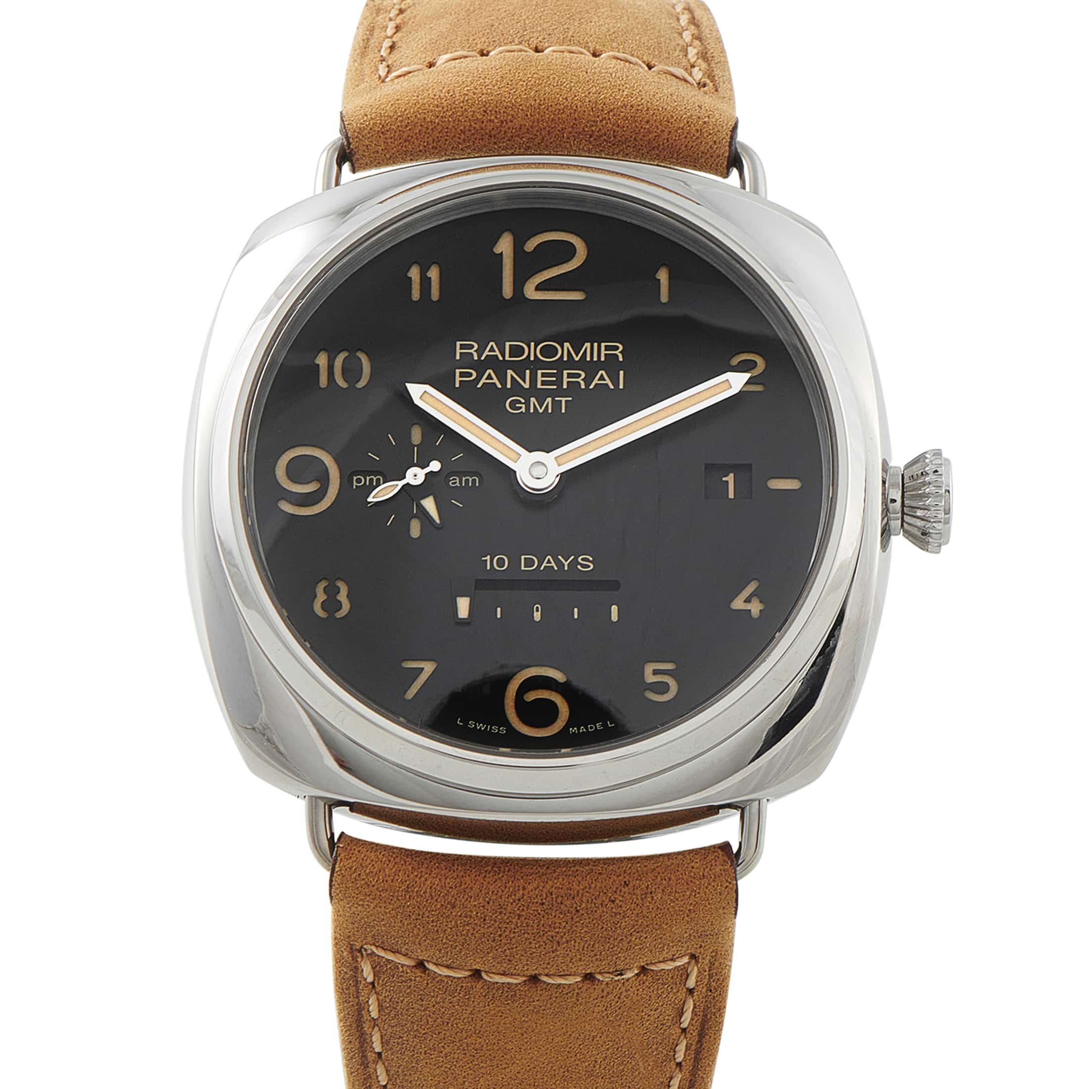 Officine Panerai Radiomir 10 Days GMT Automatic Steel Watch pam00479