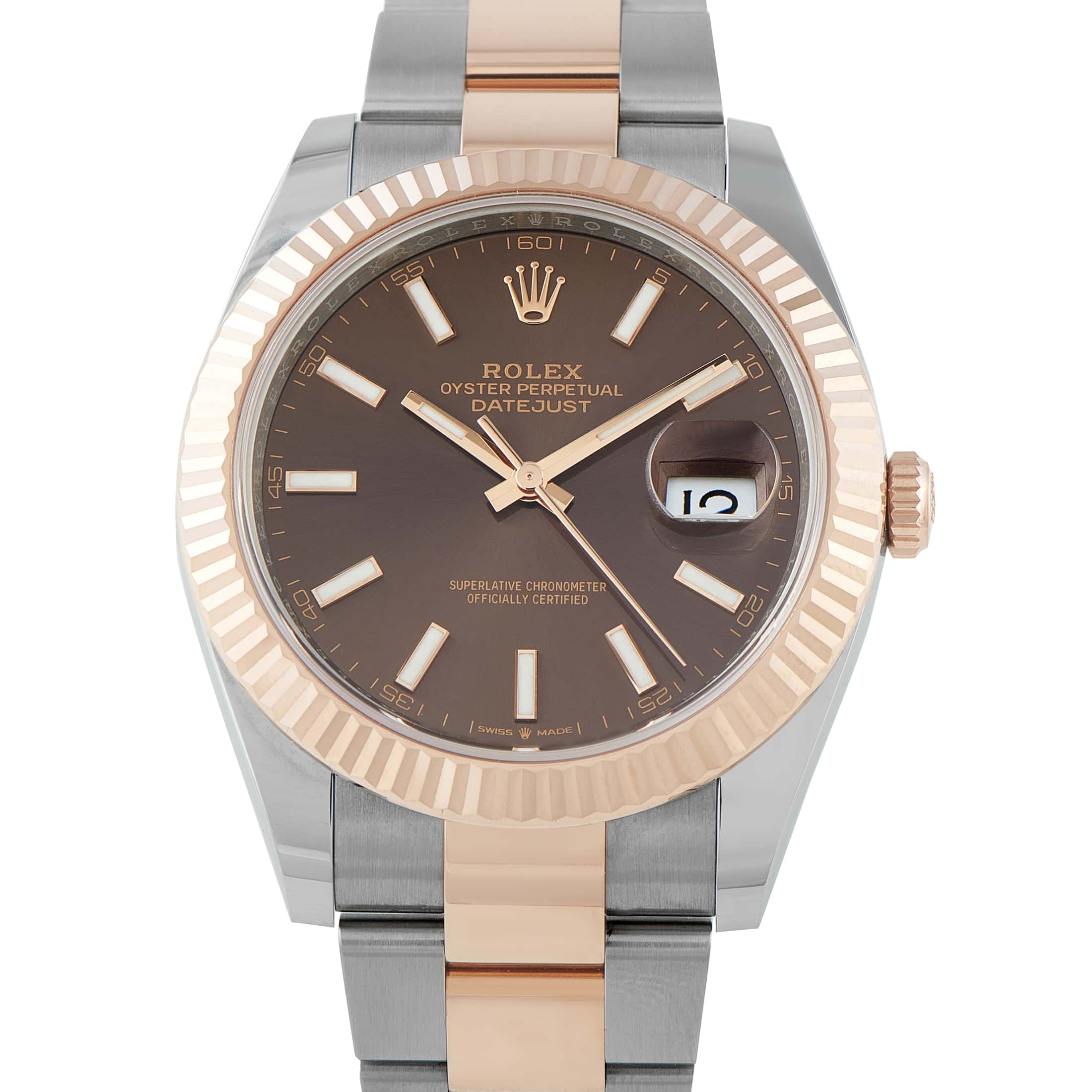 Rolex Datejust 41 Brown Dial Two-Tone Oyster Watch 126331