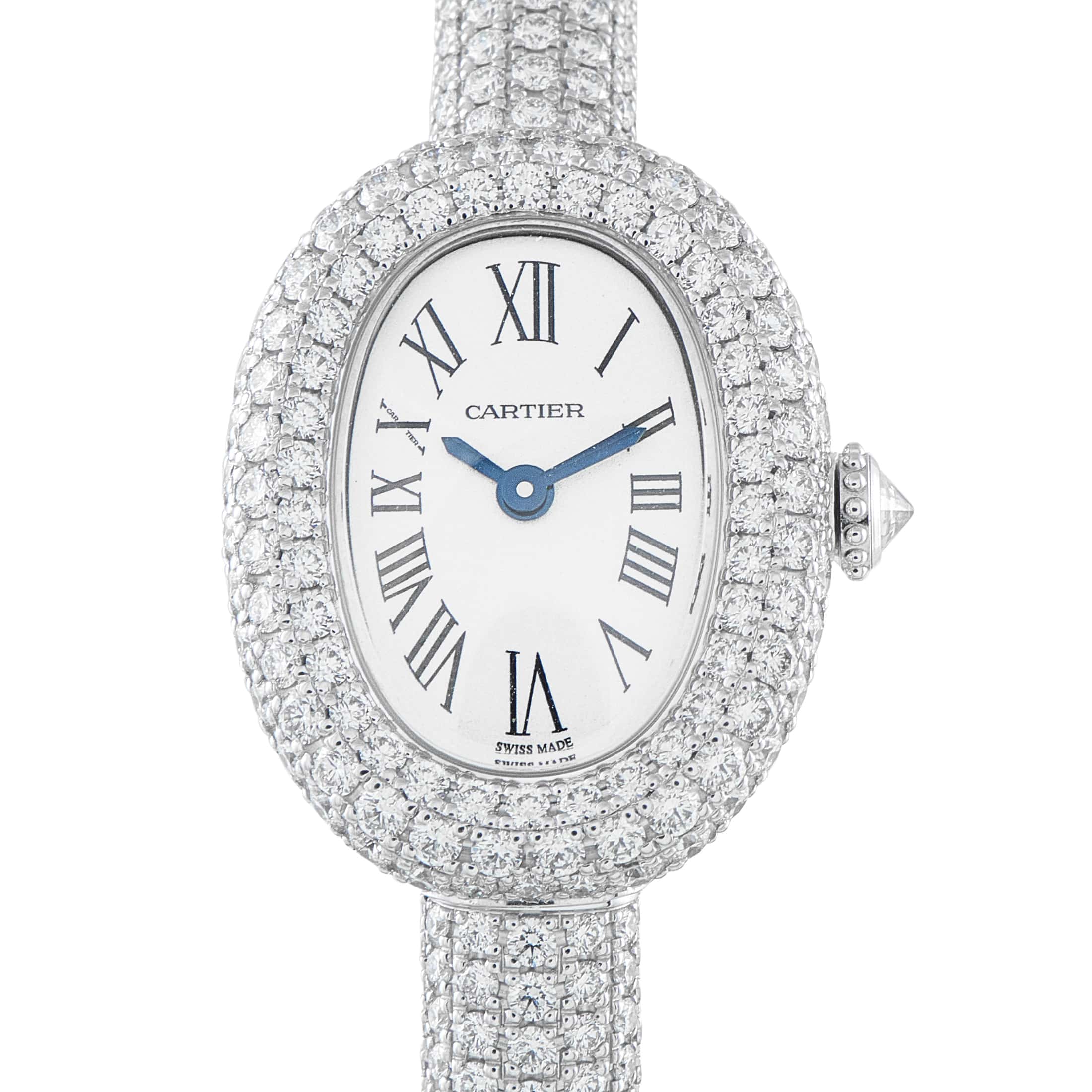 Cartier Baignoire de Cartier Diamond and 18K White Gold Watch HPI01773 hpi01773