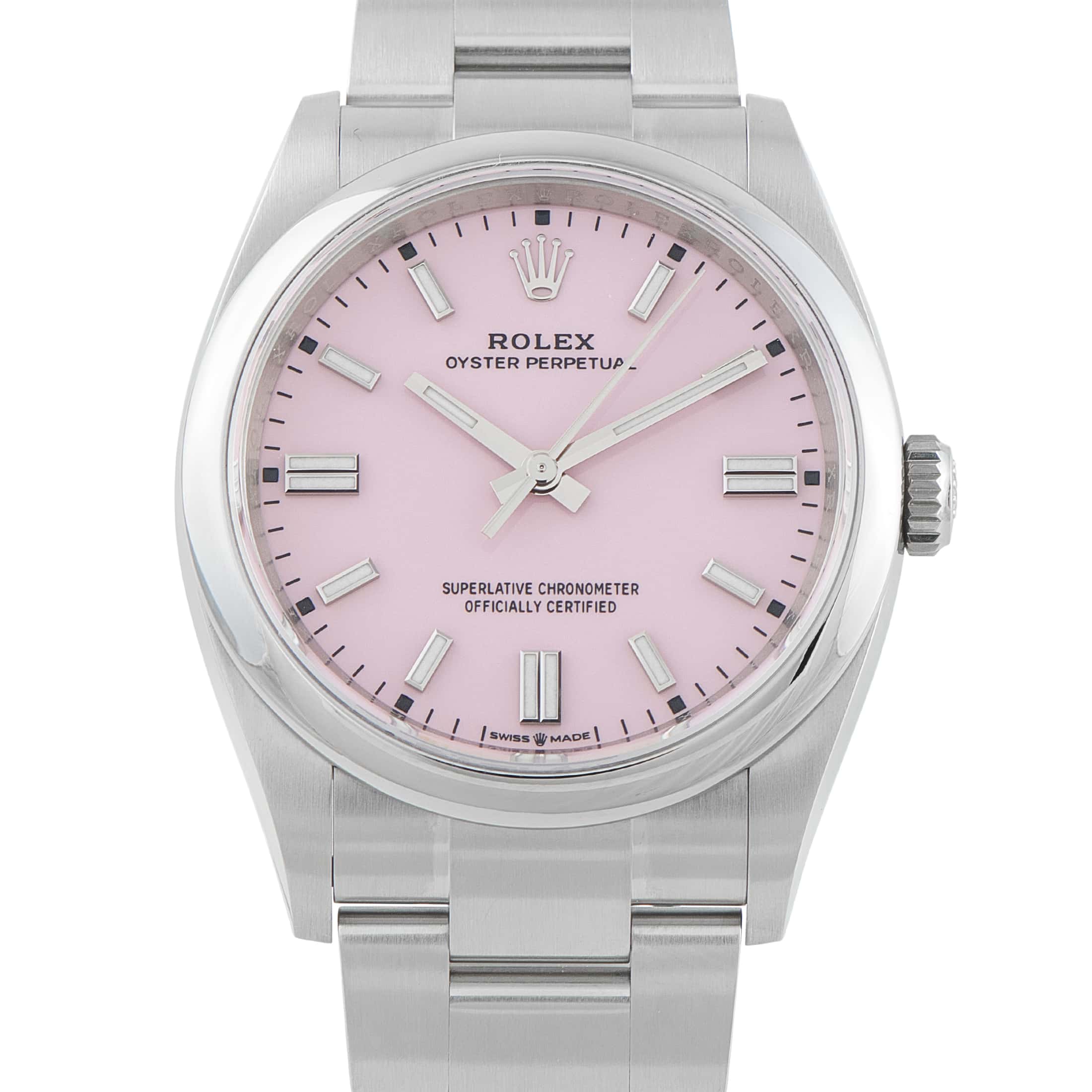 Rolex Oyster Perpetual 36 Candy Pink Dial Steel Watch 126000