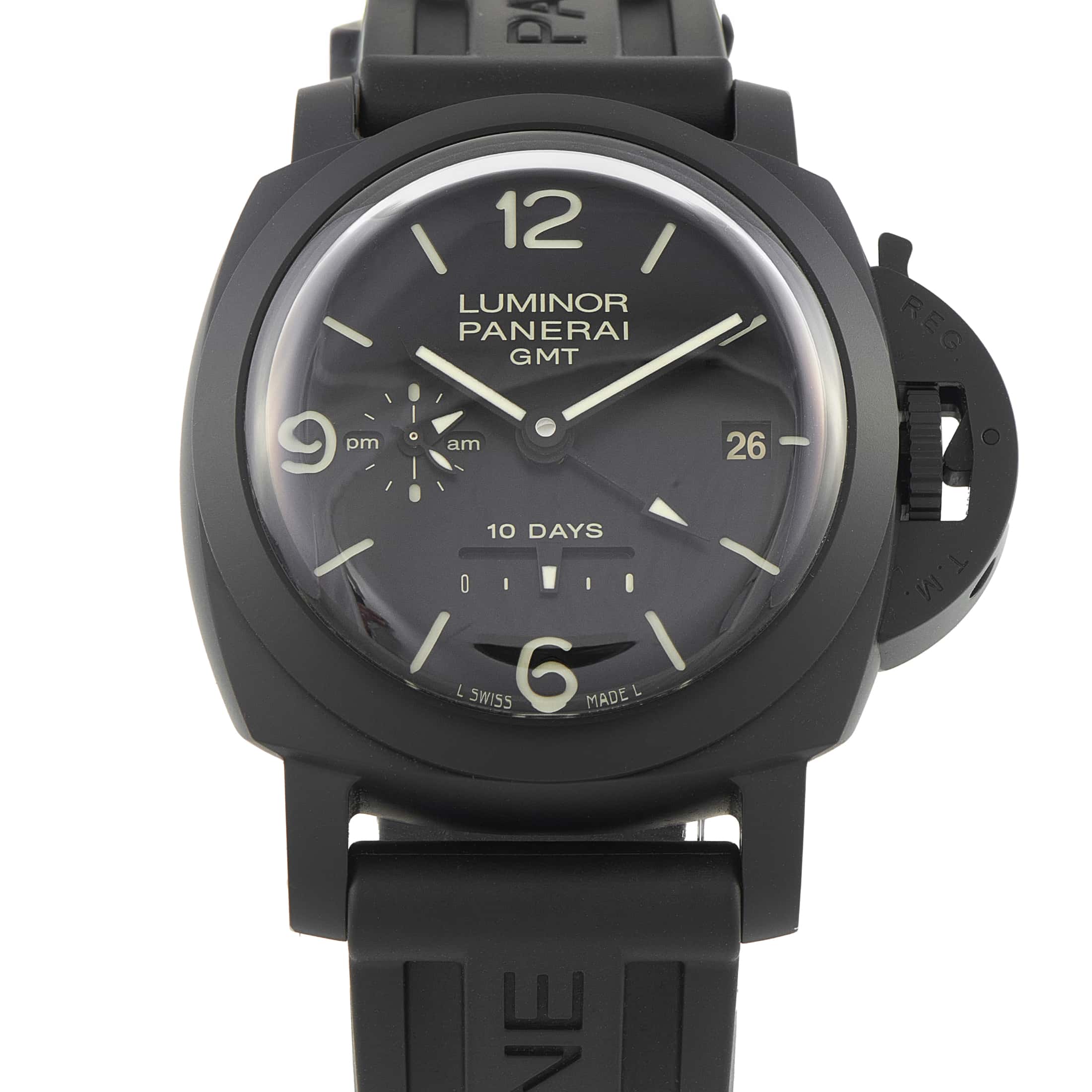 Officine Panerai Luminor 1950 10 Days GMT Ceramic Watch PAM00335