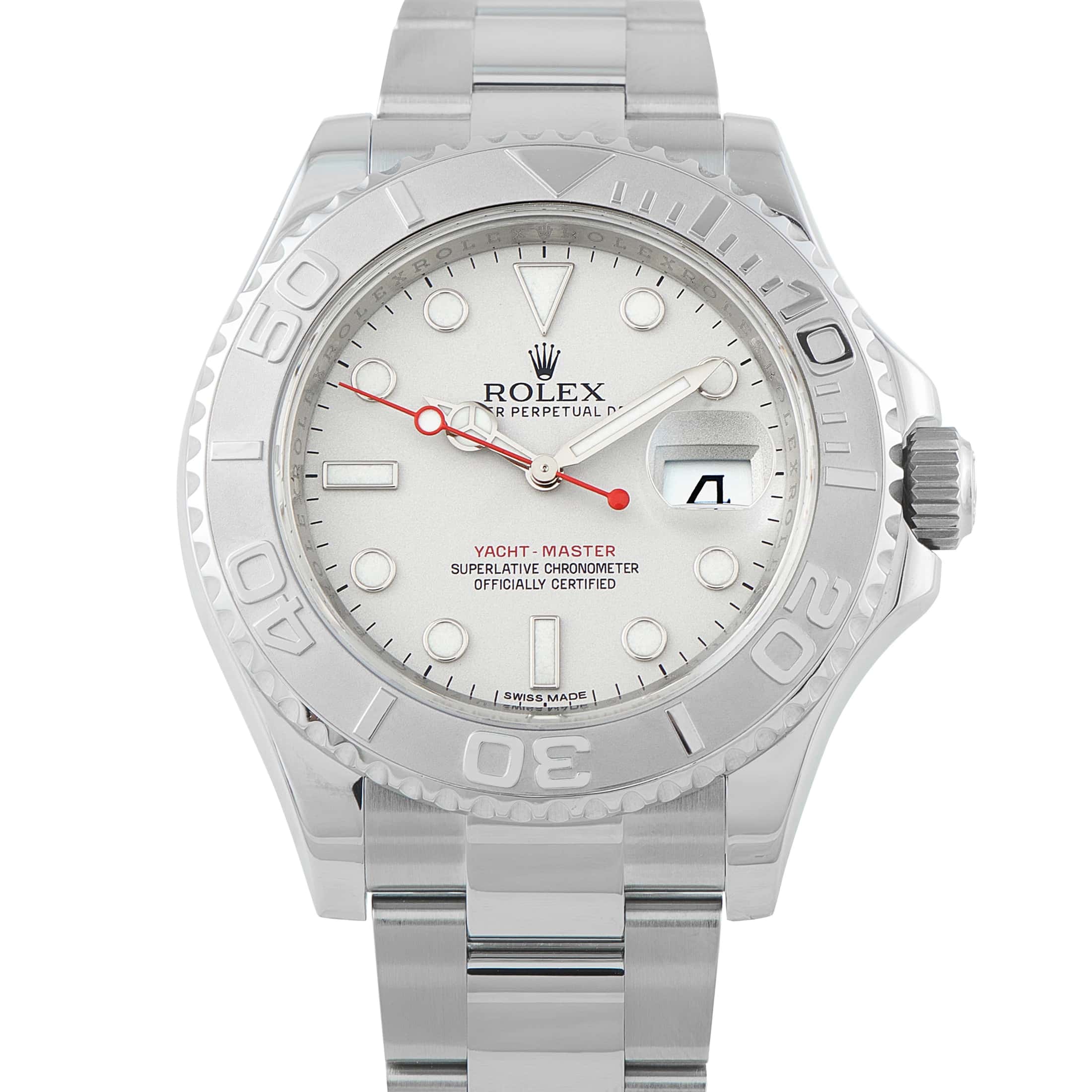 Rolex Yacht-Master 40 Silver Dial Rolesium Watch 116622