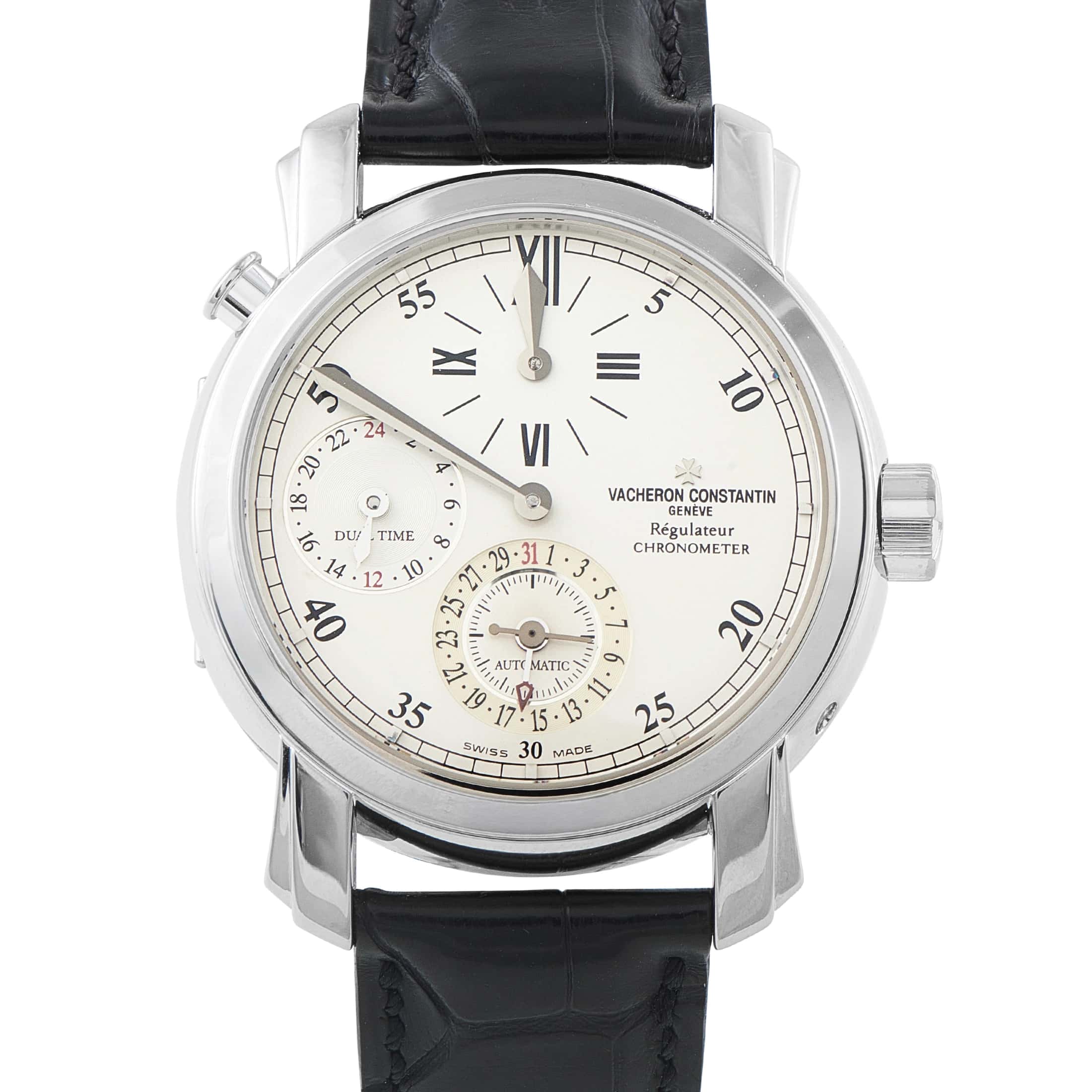 Vacheron Constantin Malte Dual Time Regulator White Gold Watch 42005/000G