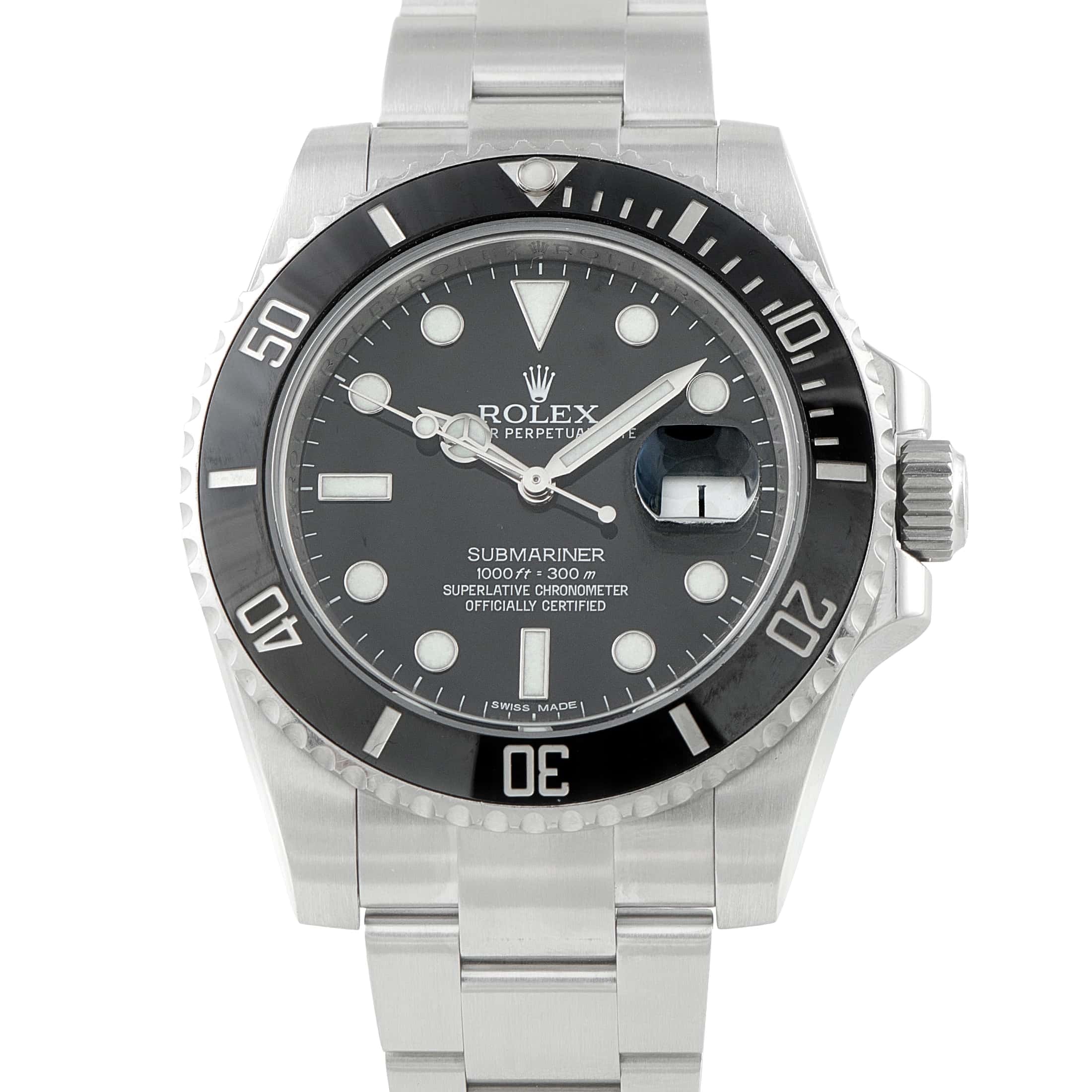 Rolex Submariner Date Black Dial Steel Watch 116610LN