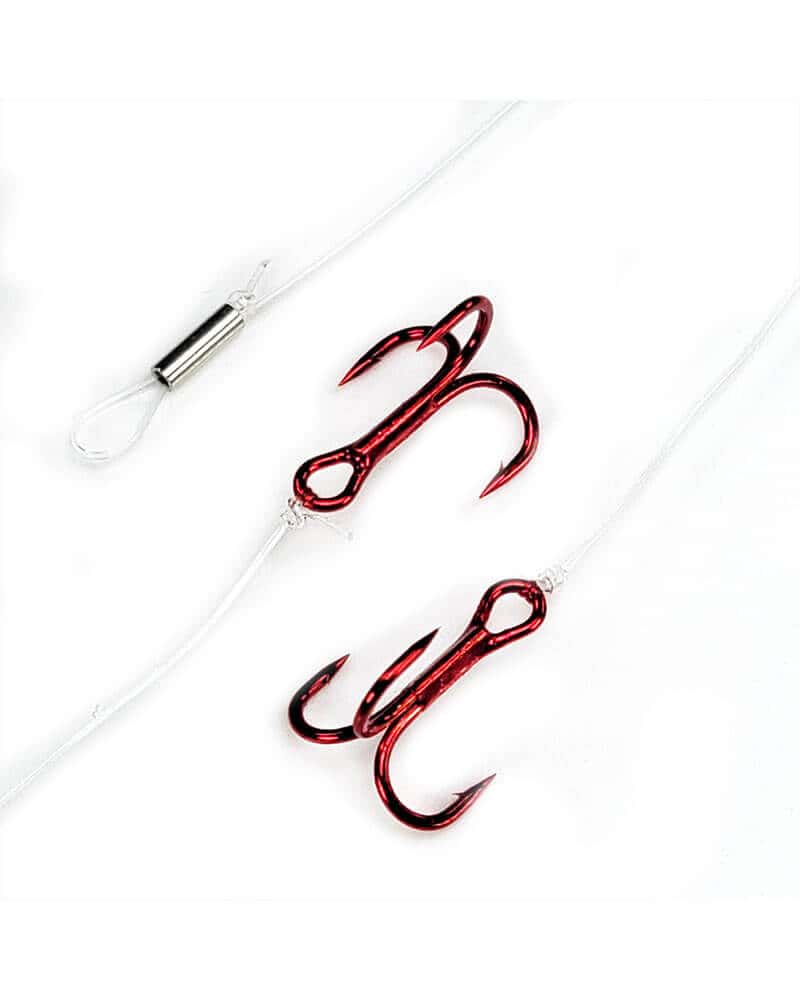 Treble Stinger Rig, Fluorocarbon Leader (3 Pack)