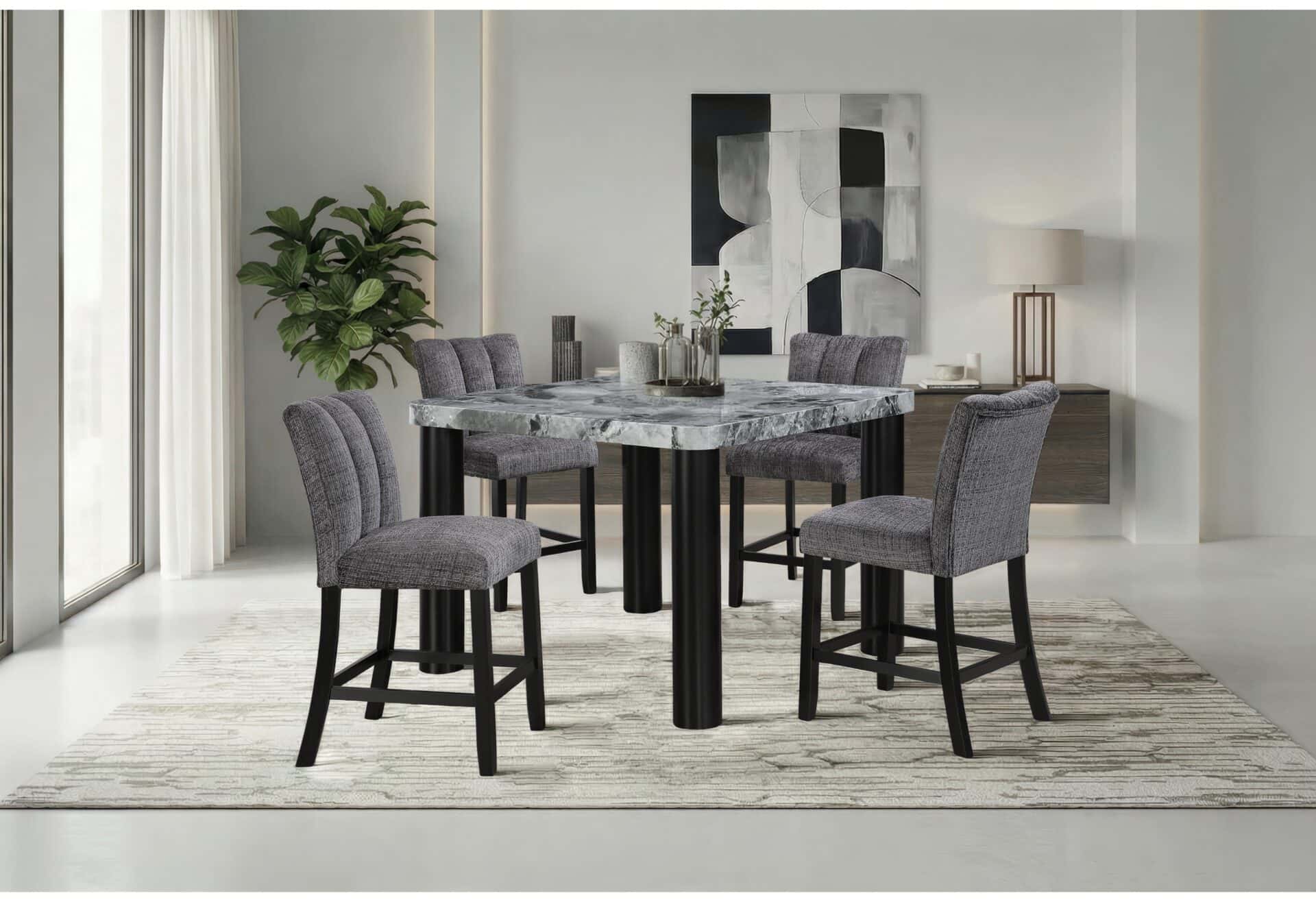 D5473 BAR TABLE AND 8 D06 BAR STOOLS