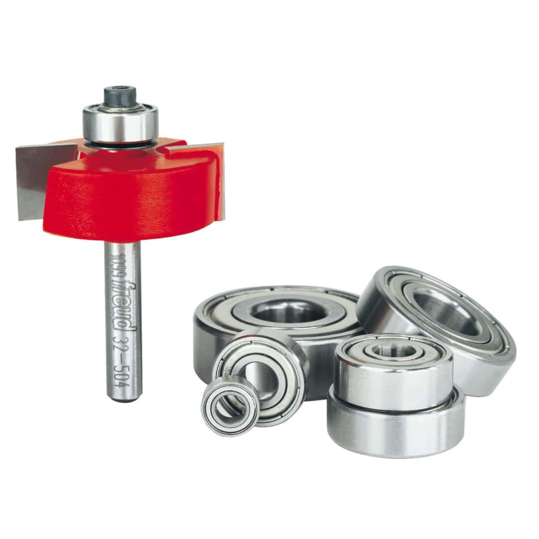 Freud 32-504, 1-3/8″ x 1/2″ Rabbeting Bits with Bearing Set, 1/4″ Shank