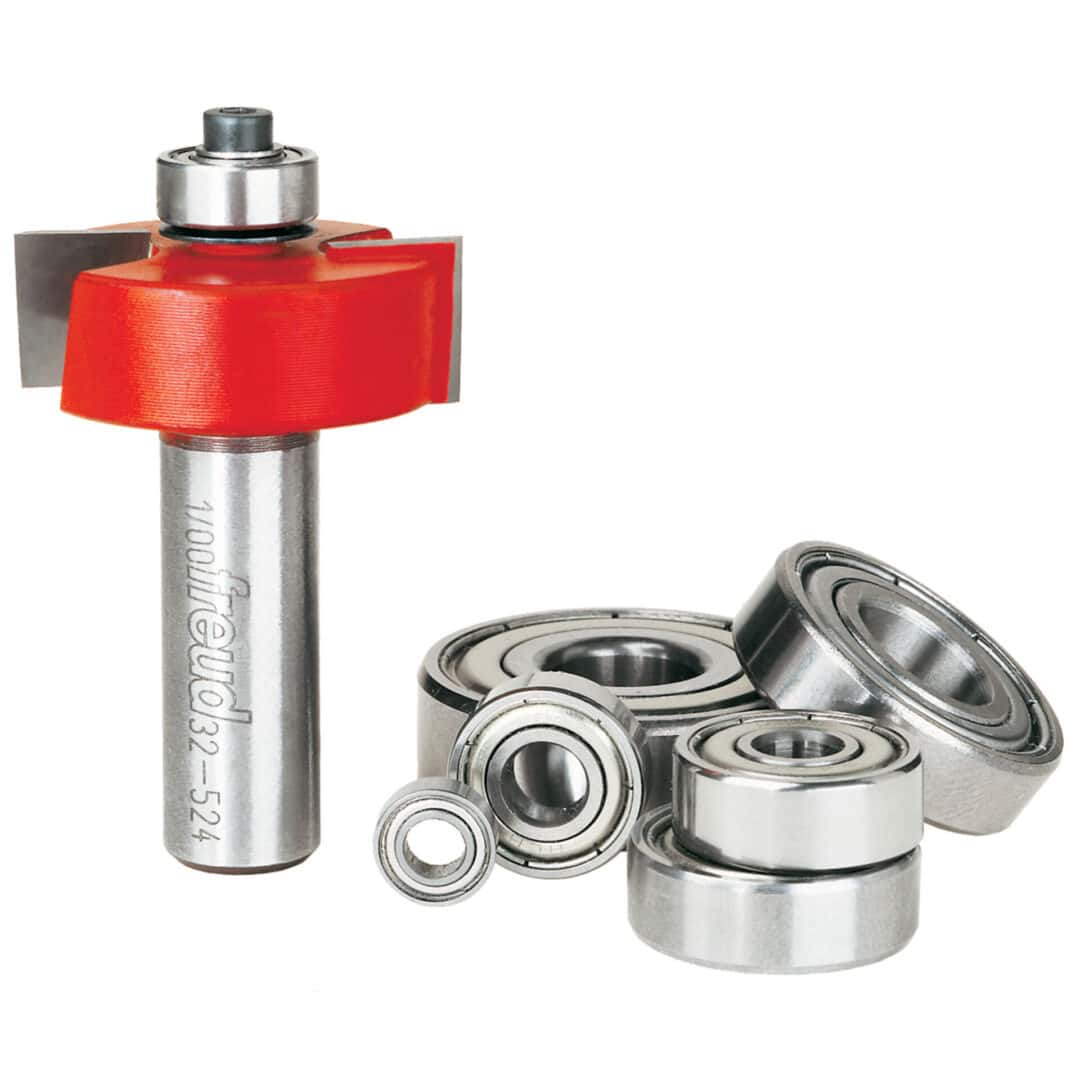 Freud 32-524, 1-3/8″ x 1/2″ Rabbeting Bits with Bearing Set, 1/2″ Shank