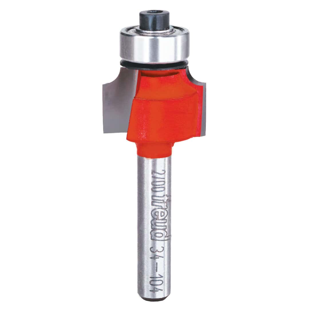 Freud 34-104, 3/4″ x 1/2″ Rounding Over Bits, 1/8″ Radius, 1/4″ Shank