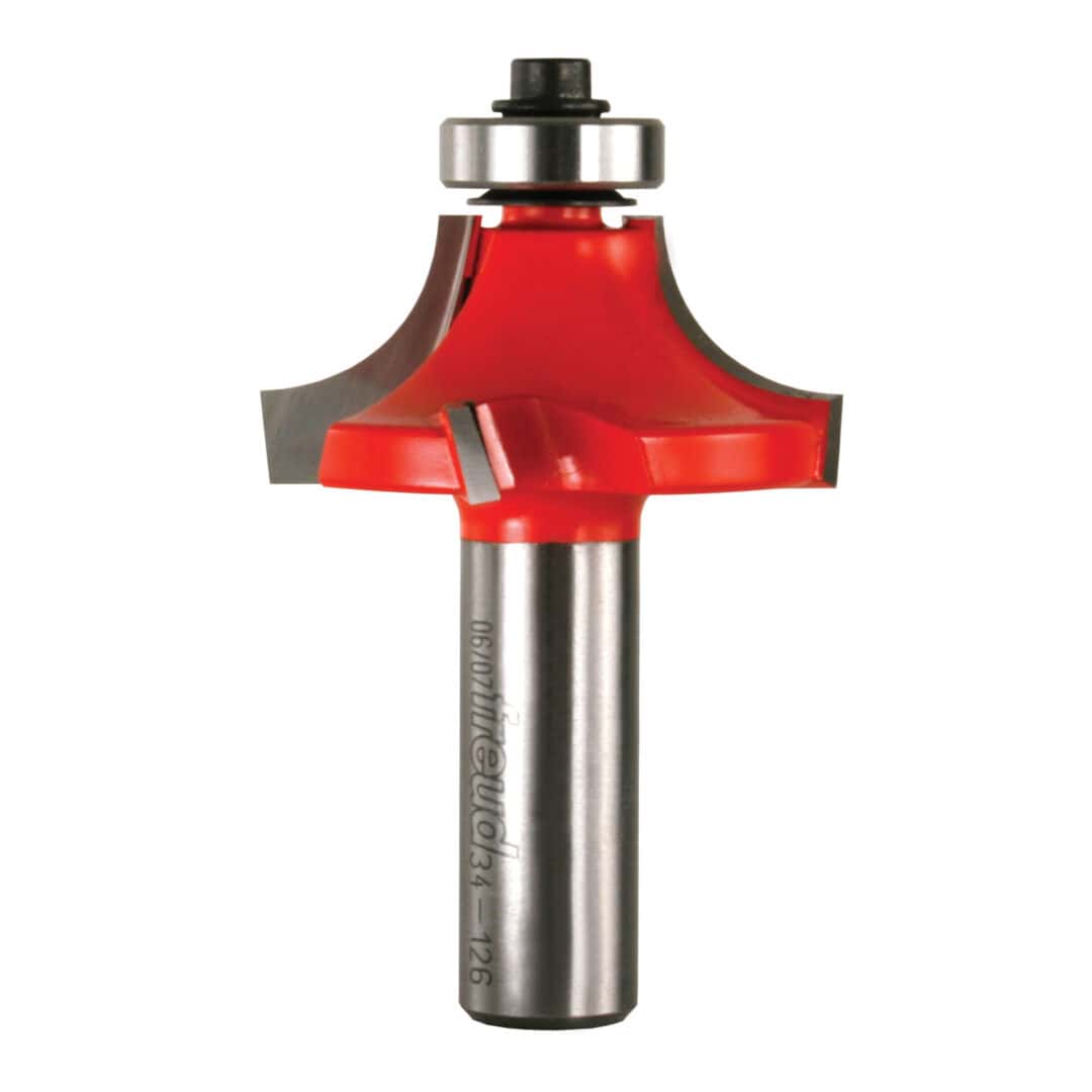 Freud 34-126, 1-5/8″ x 3/4″ Rounding Over Bits, 1/2″ Radius, 1/2″ Shank