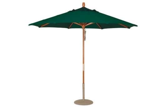 9′ Octagonal Hardwood Umbrella w/ Quad-Pully System
