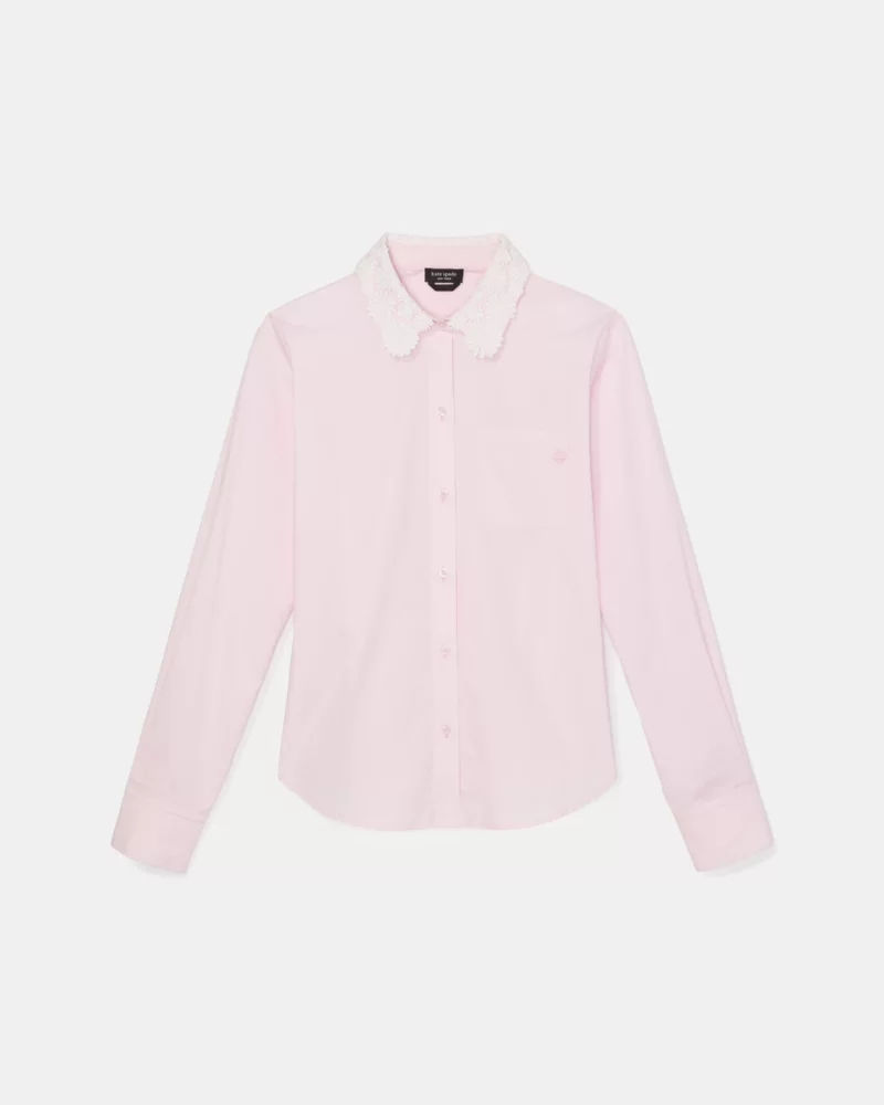 Daisy Lace Collar Button Up Shirt