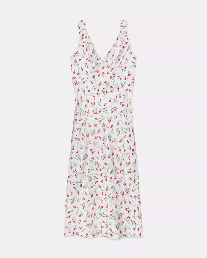 Vibrant Buds Midi Slip Dress