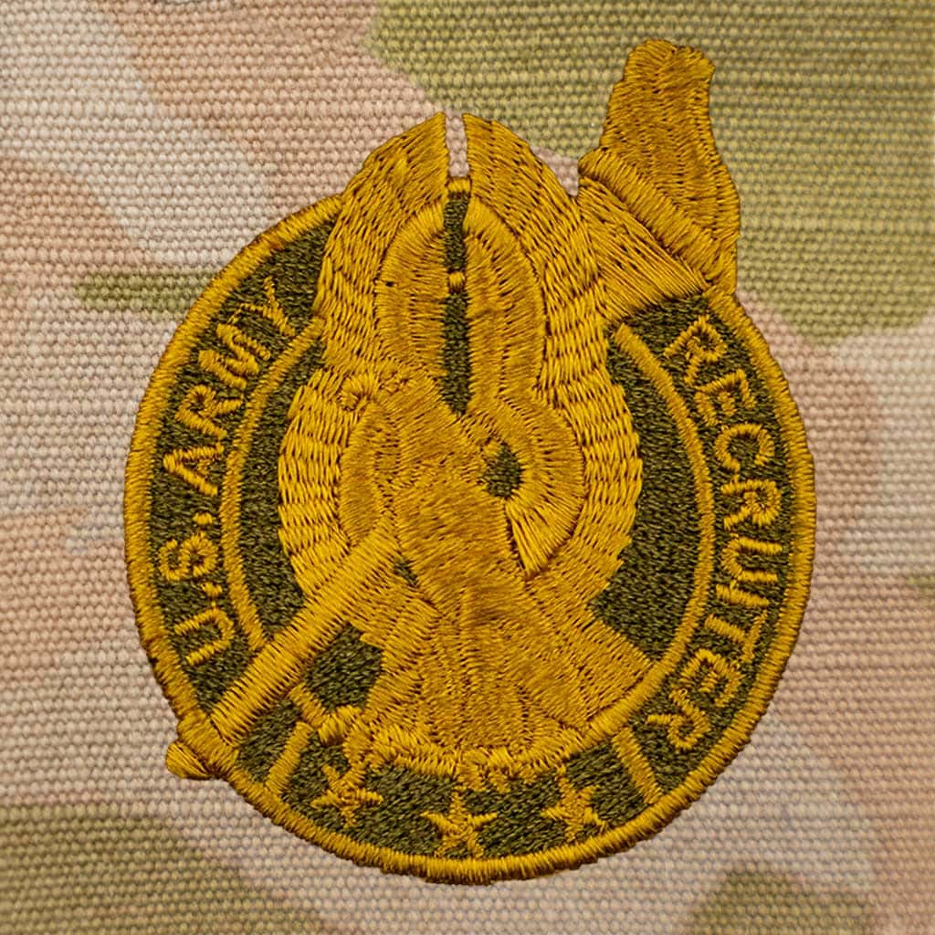 Gold Army Recruiter OCP Sew On Badge