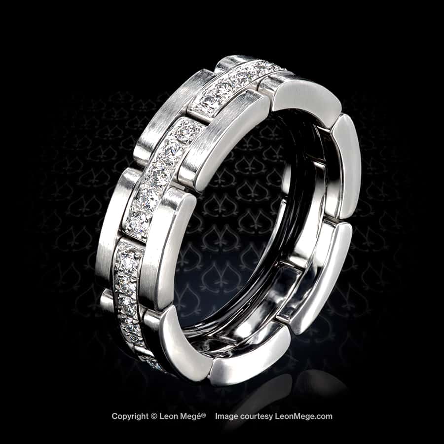 Flexible band with pave r5182