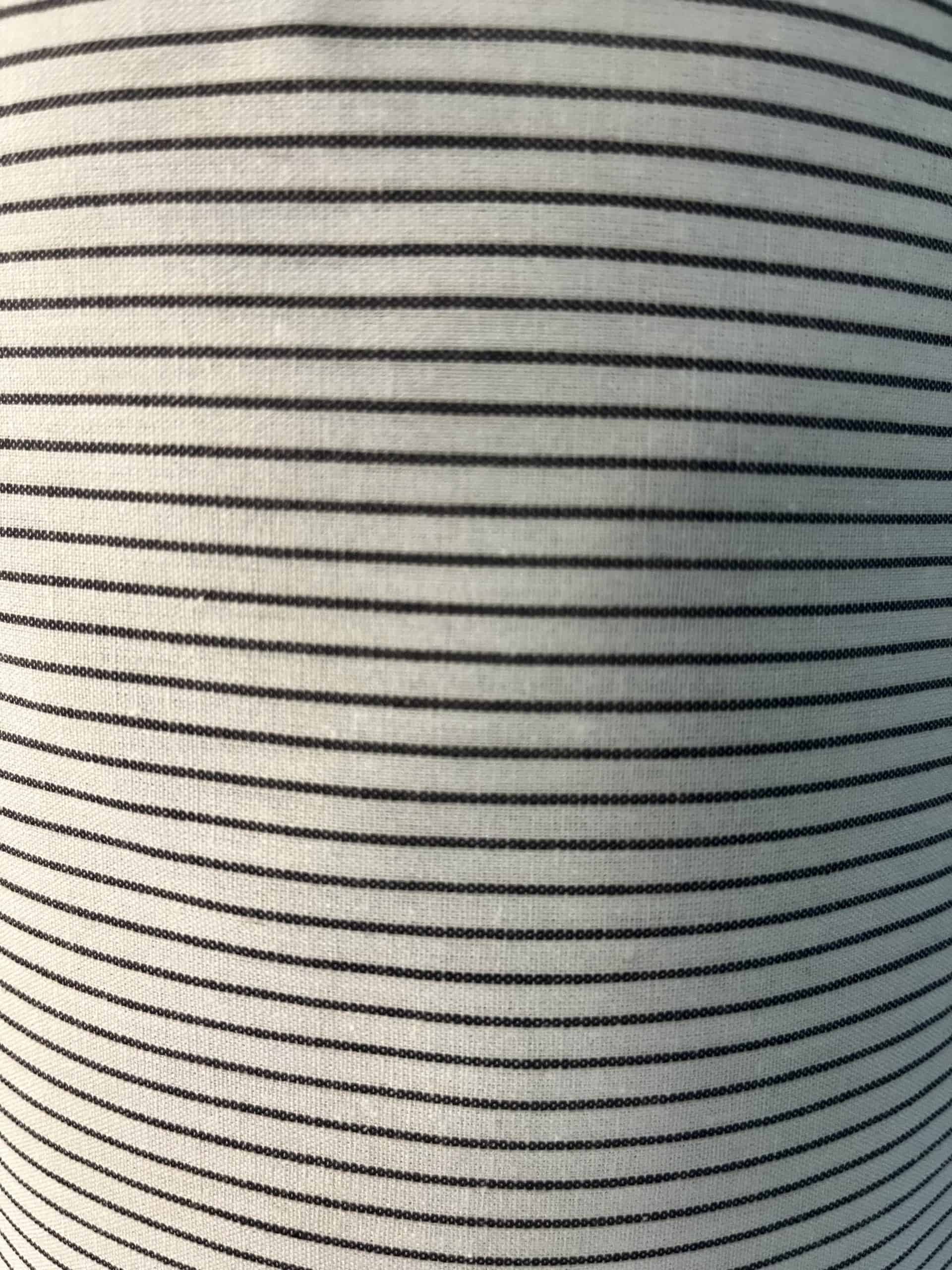 Pinstripe- Black on white ground/Reorder-able
