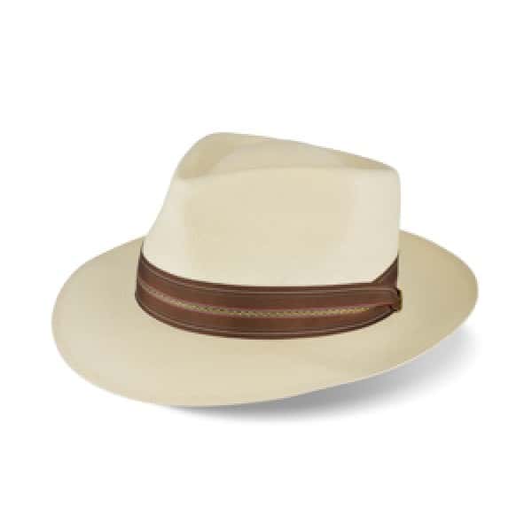 Style: 112 Shantung Teardrop Straw Fedora