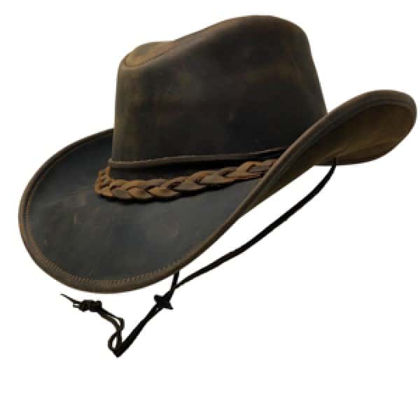 Style: 412 Leather Aussie Hat