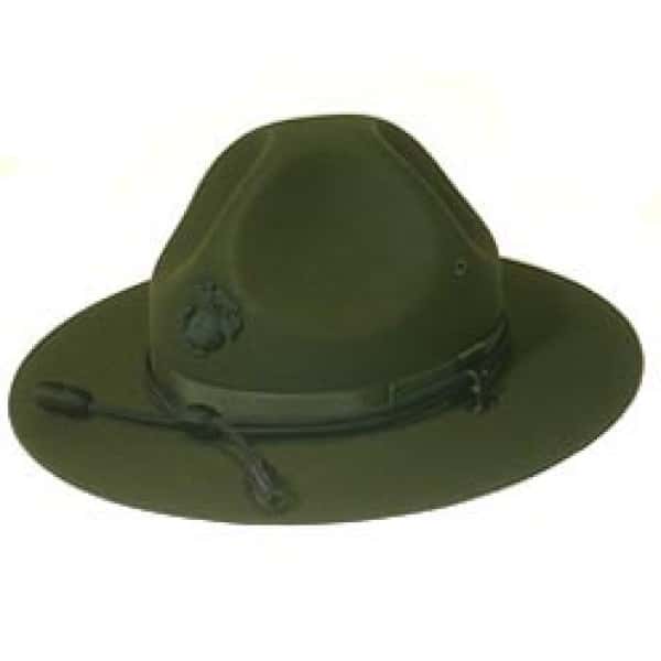 Style: 960 Campaign Hat with Marine Corps Black Hat Badge