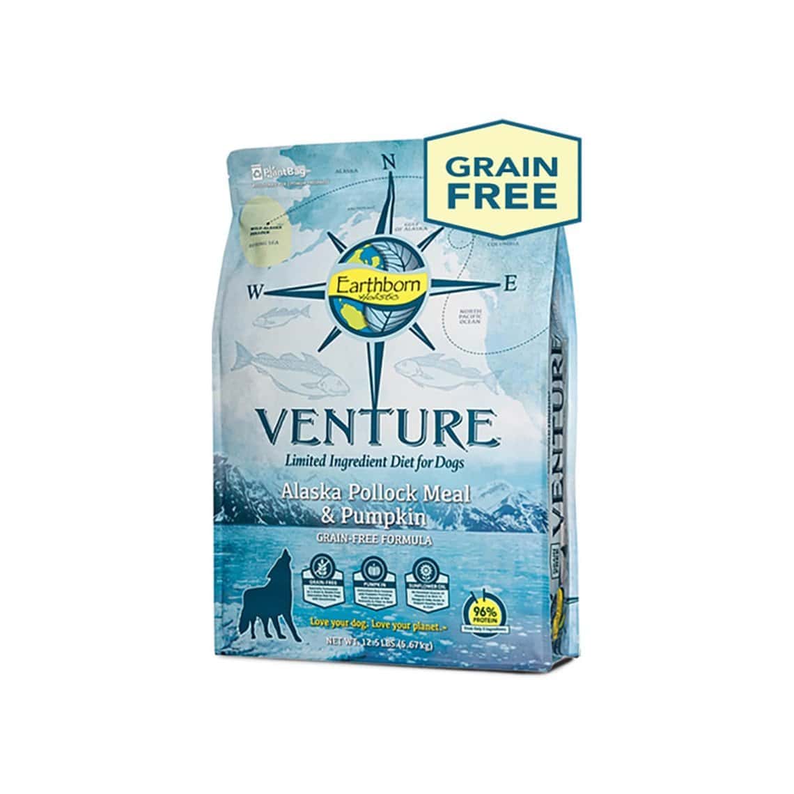 Earthborn Holistic Venture Alaska Pollock & Pumpkin Grain-Free Dry Dog Food