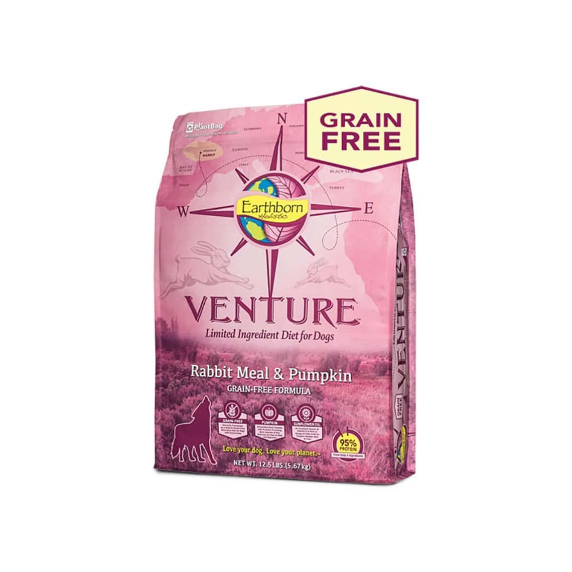 Earthborn Holistic Venture Rabbit & Pumpkin Grain-Free Dry Dog Food