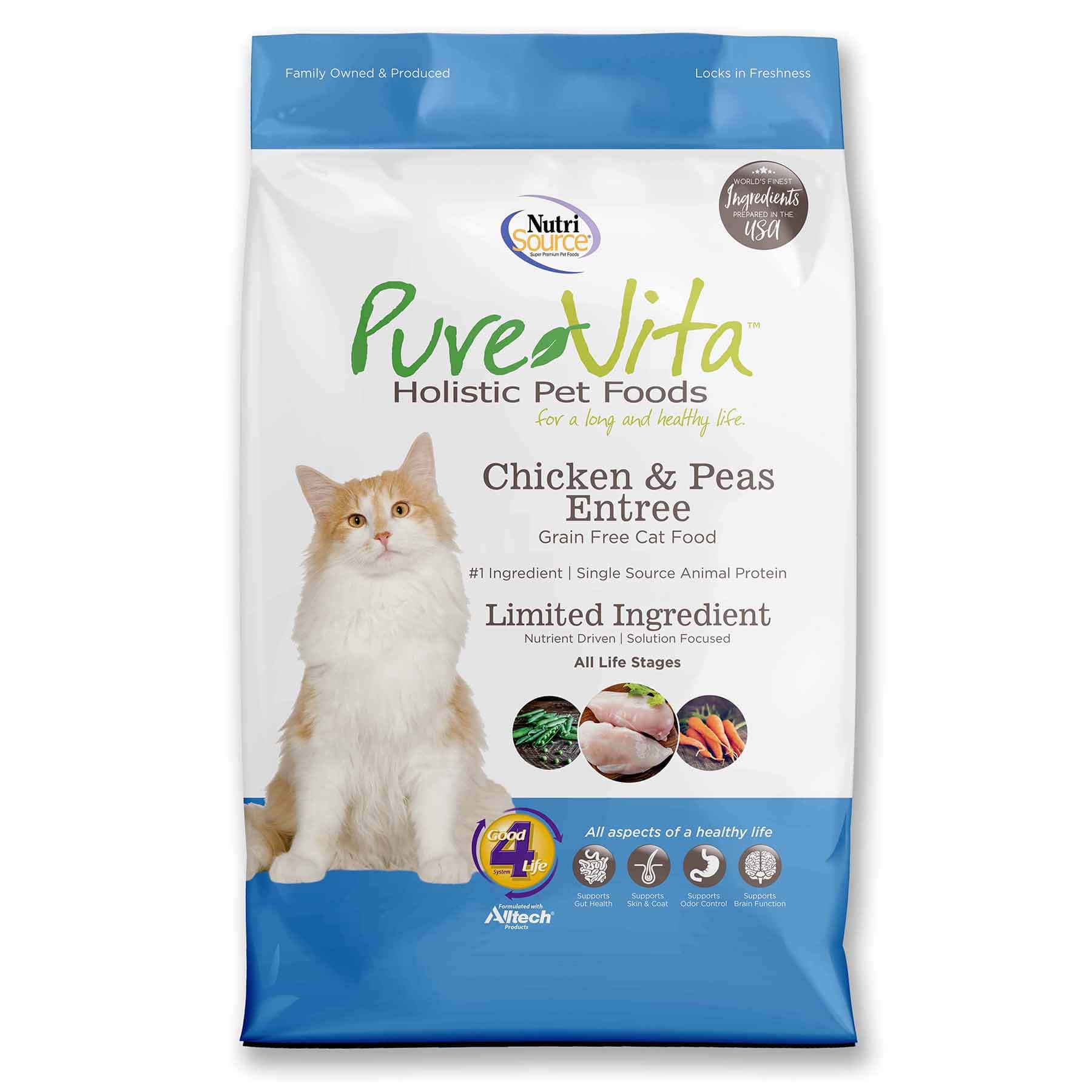 PureVita Chicken & Peas Grain Free Dry Cat Food