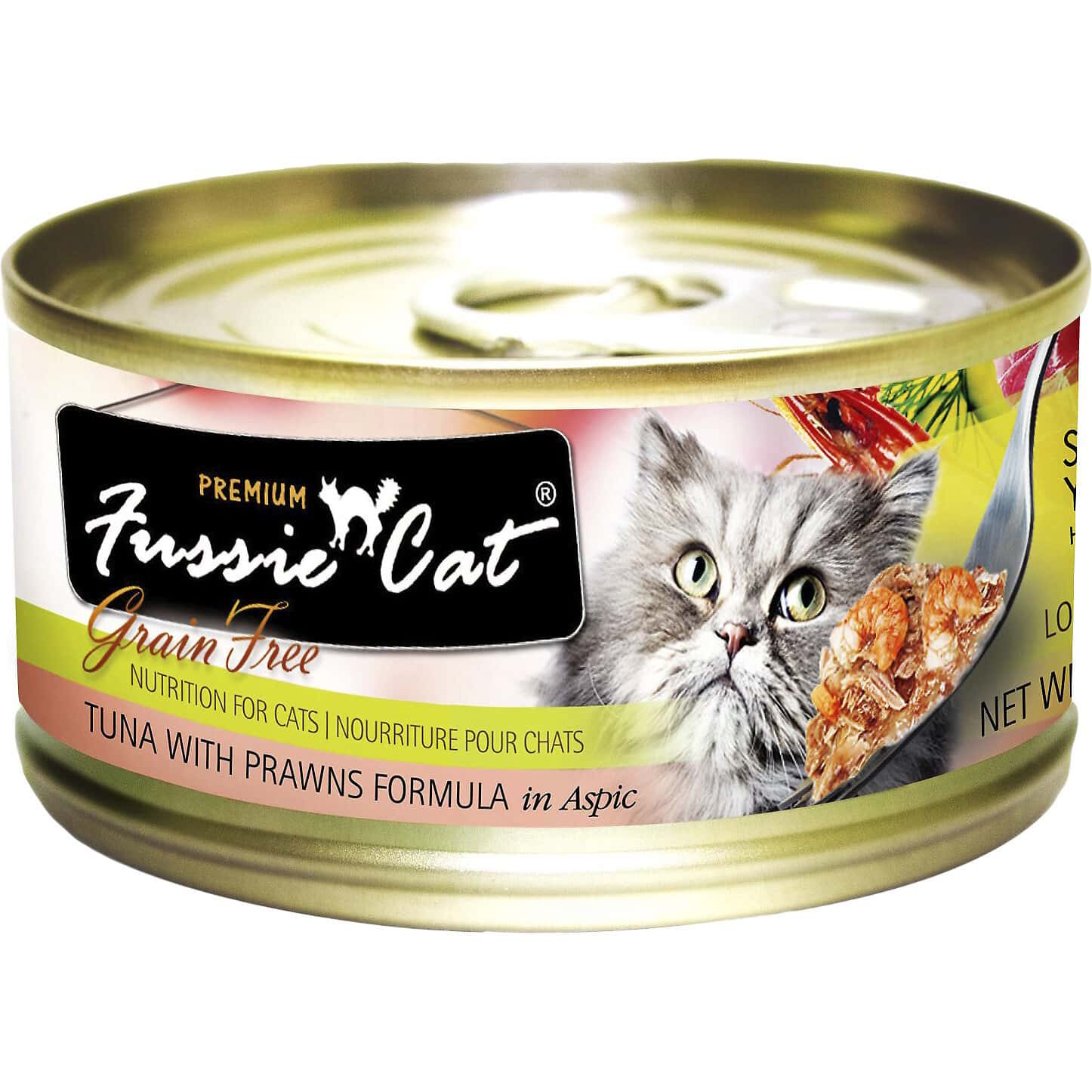 Fussie Cat Tuna With Prawns Formula in Aspic Grain Free Wet Cat Food