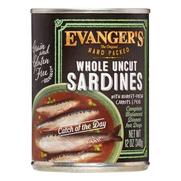Evanger’s Whole Uncut Sardines Grain Free Wet Dog Food