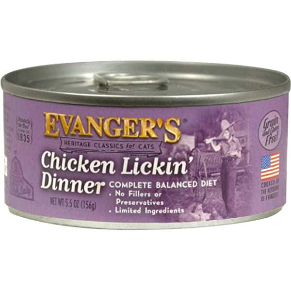 Evanger’s Chicken Lickin’ Dinner Grain Free Wet Cat Food