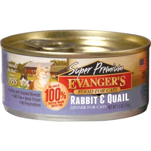 Evanger’s Rabbit & Quail Dinner Grain Free Wet Cat Food