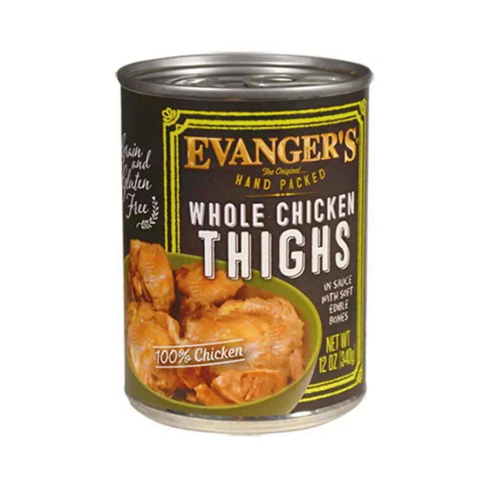 Evanger’s Whole Chicken Thighs Grain Free Wet Dog Food