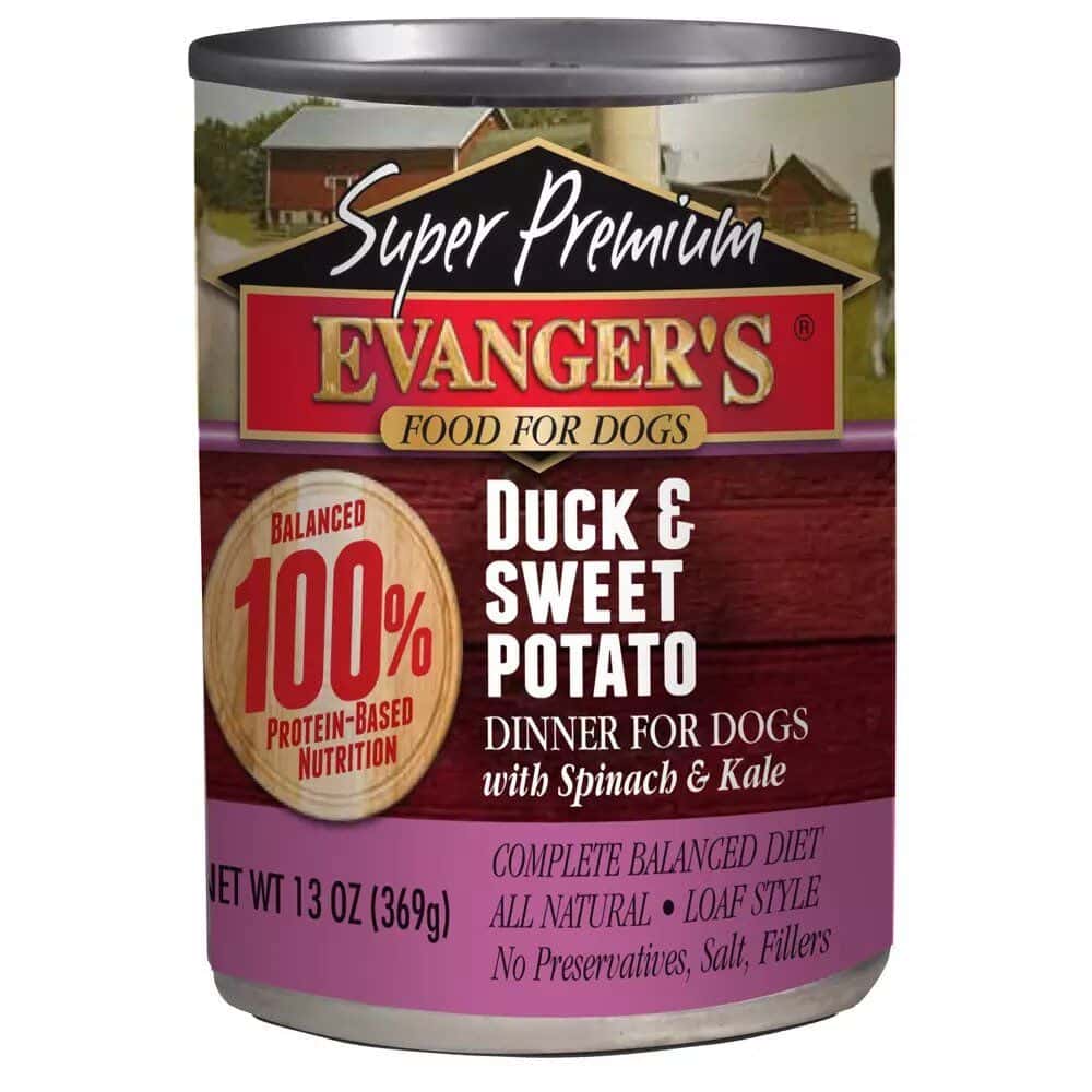 Evanger’s Duck and Sweet Potato Dinner Grain Free Wet Dog Food