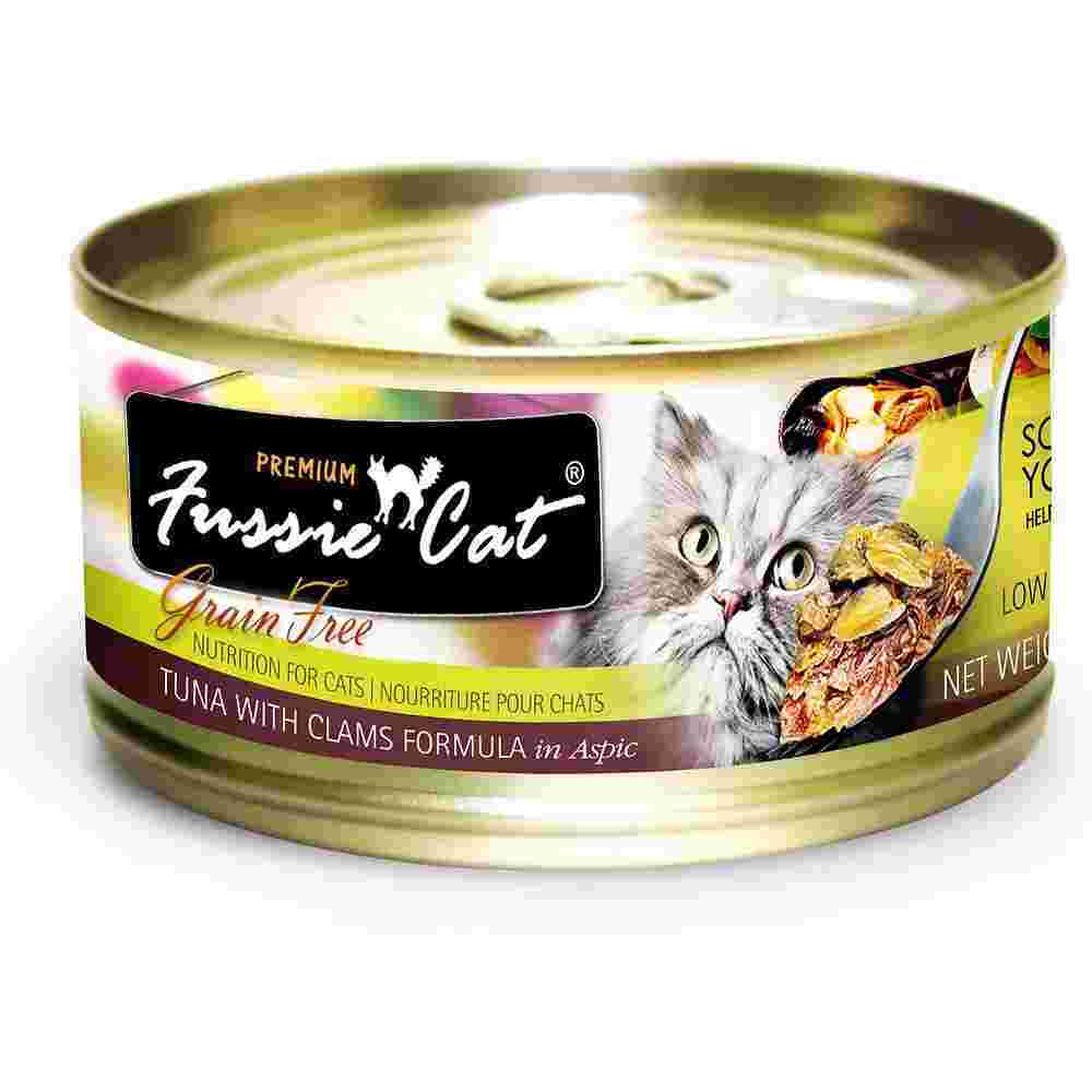 Fussie Cat Tuna With Clams Formula in Aspic Grain Free Wet Cat Food