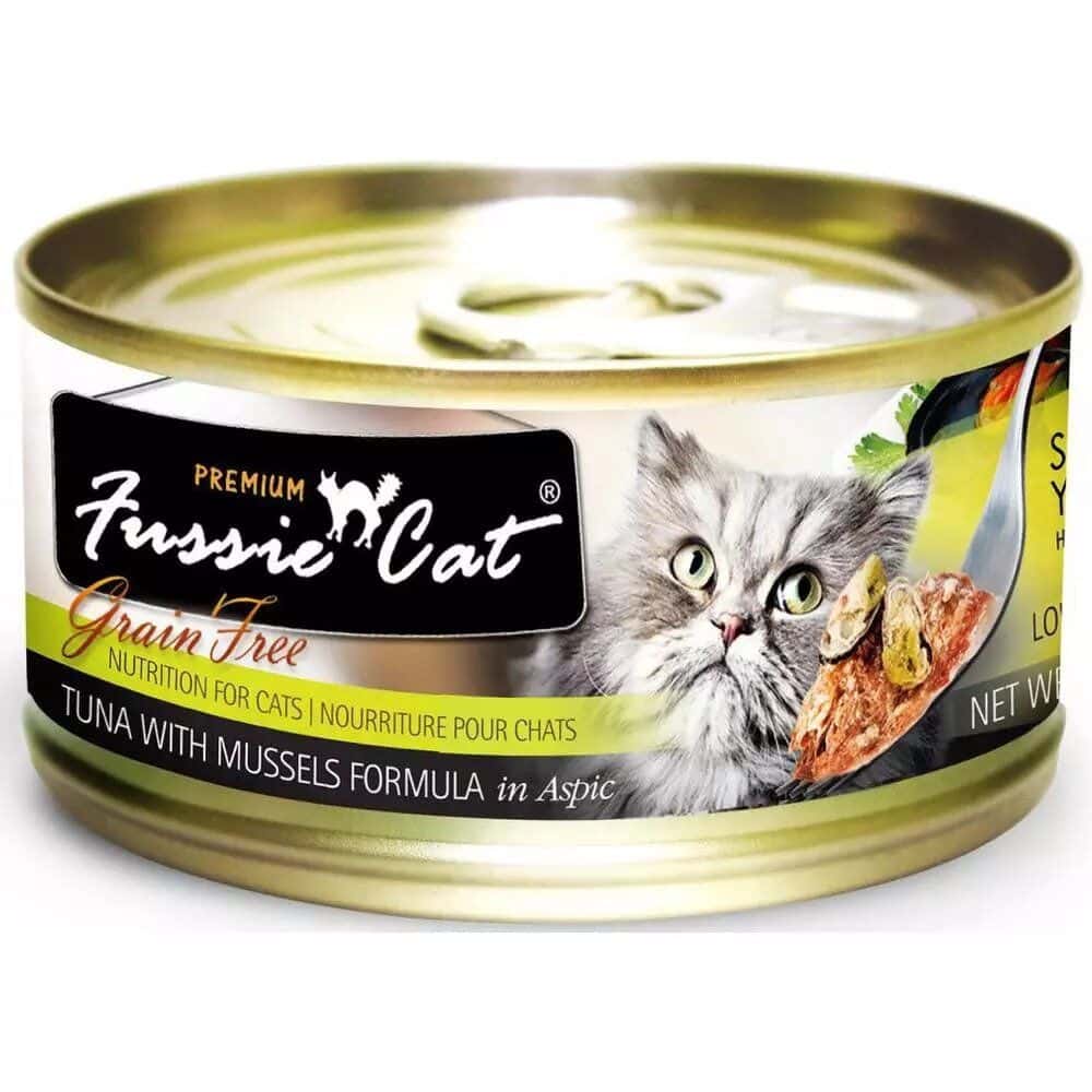 Fussie Cat Tuna With Mussels Formula in Aspic Grain Free Wet Cat Food