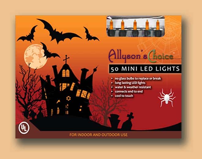 50 LED Mini Light Set – Orange