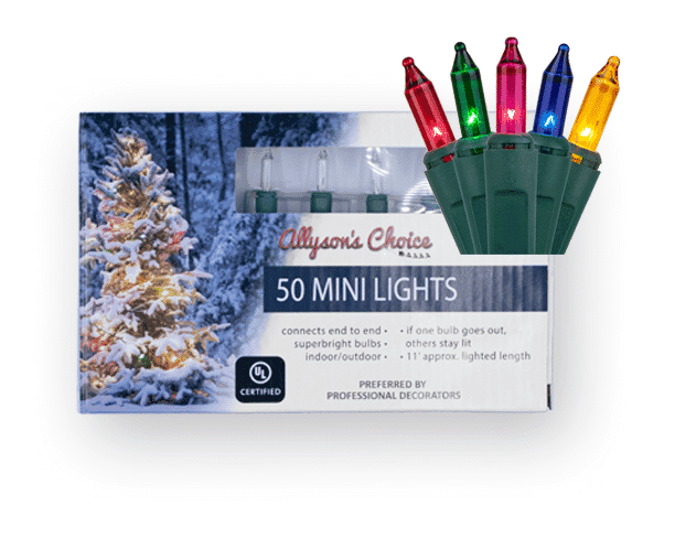50 Multi Light Set, Green Wire