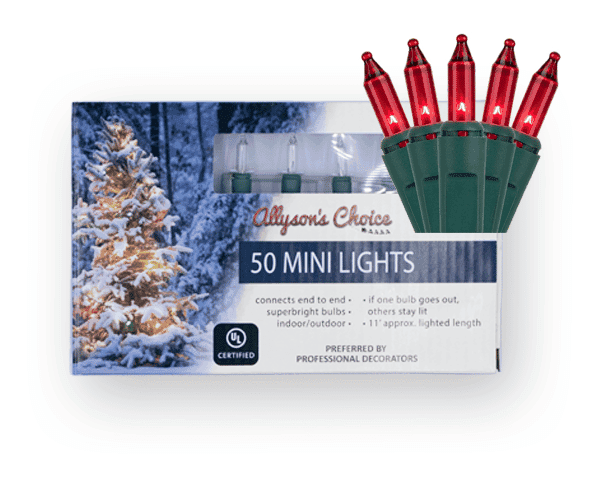 50 Red Light Set, Green Wire