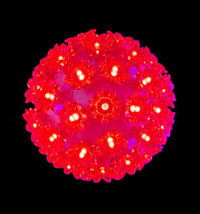 6″ LED Red Sphere
