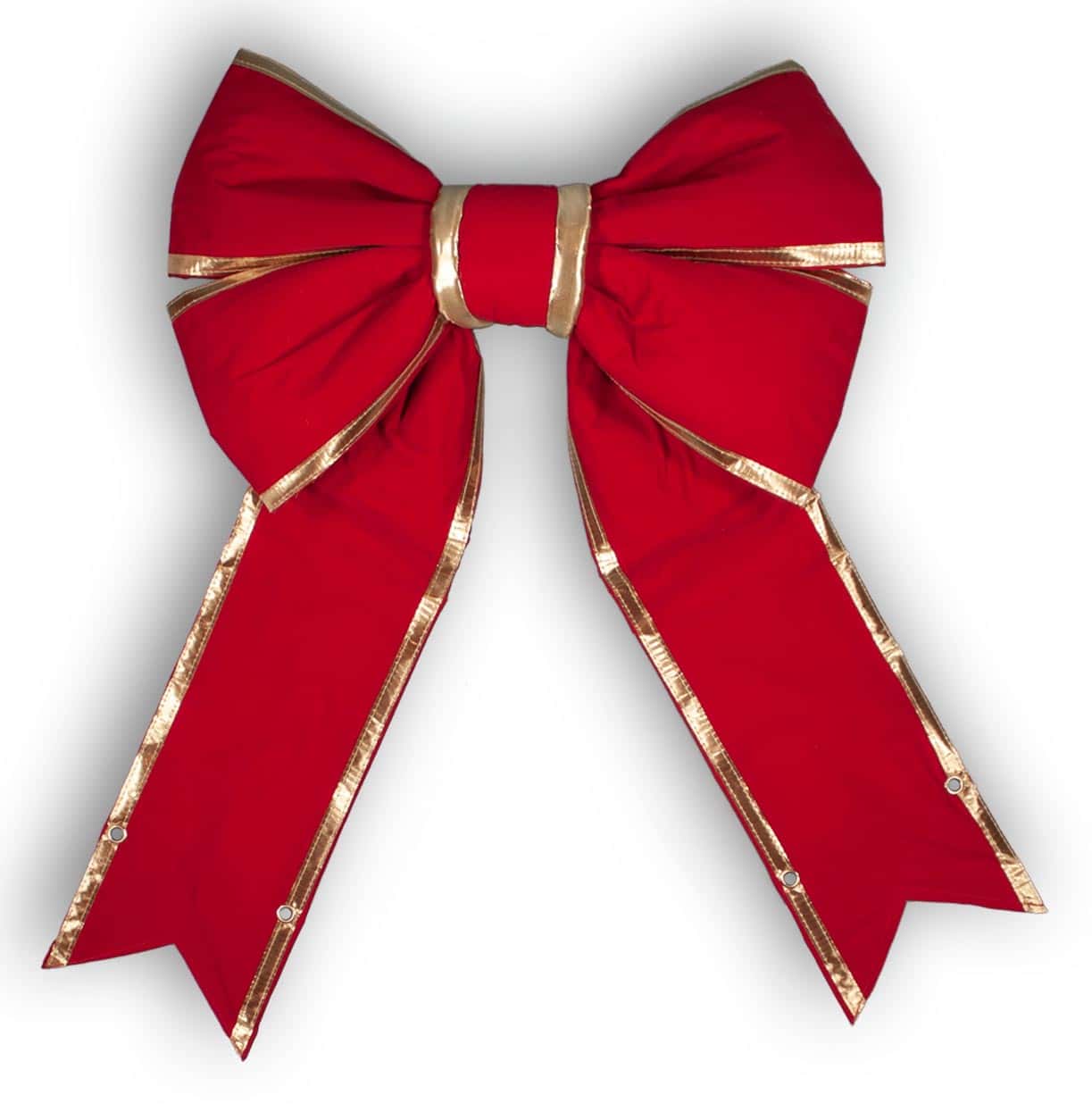 24″ Red Velvet Bow with Gold Edge – Commercial Grade