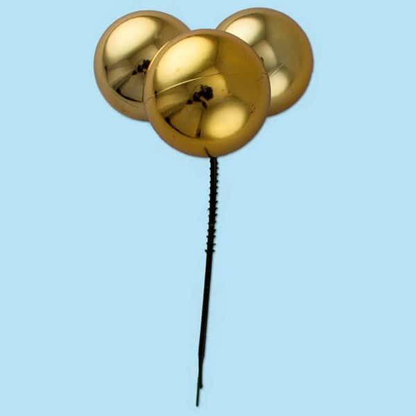 30mm Plastic Tri-Cluster Pick – Gold