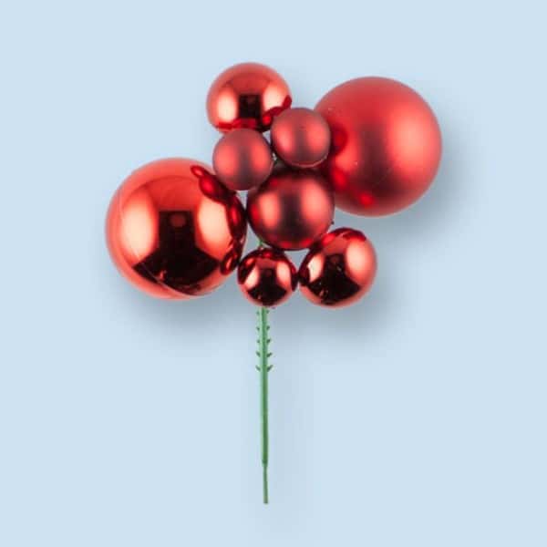 Multi-Cluster Plastic Ball Pick – Red