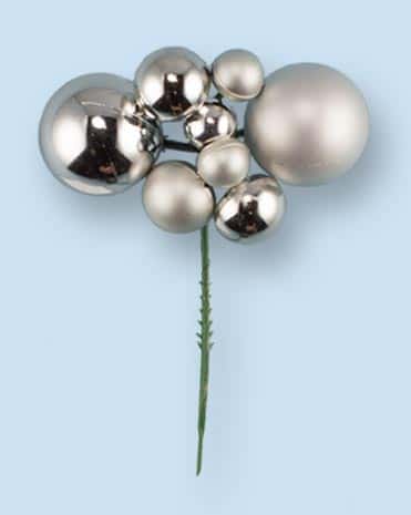 Multi-Cluster Plastic Ball Pick – Silver