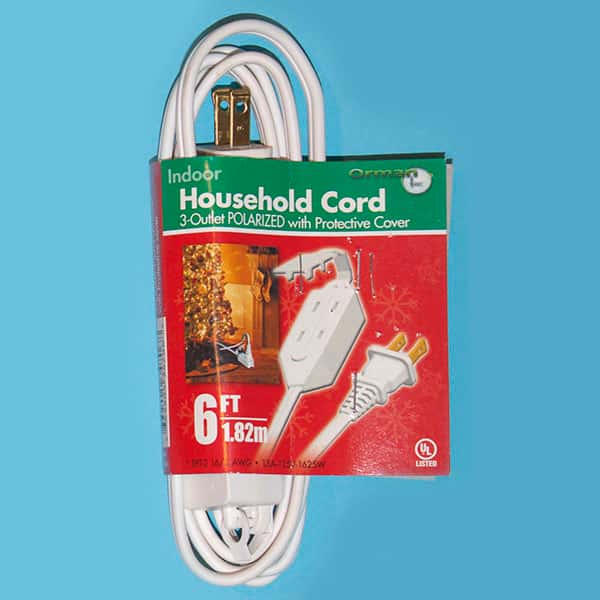 6′ Extension Cord – White