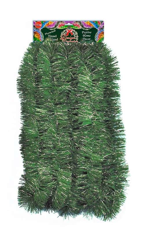 3″ x 18′ Lightly Frosted Pine Tinsel Garland
