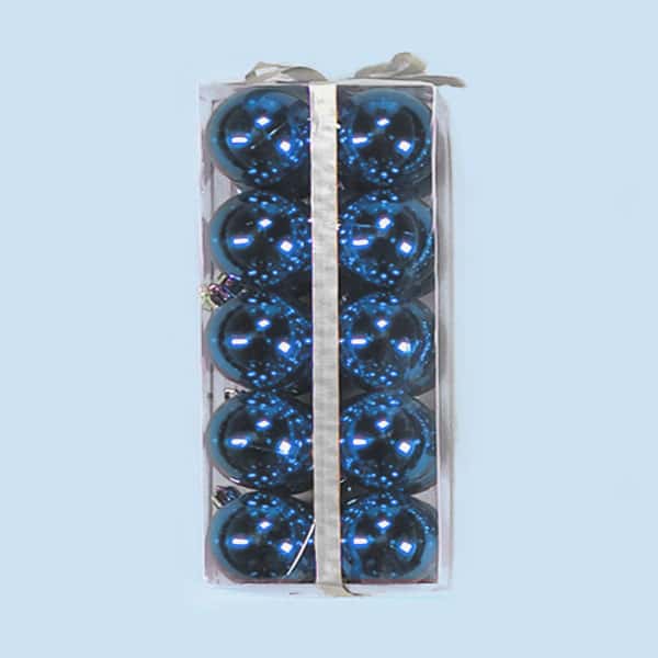 50mm Shiny Plastic Balls – Blue