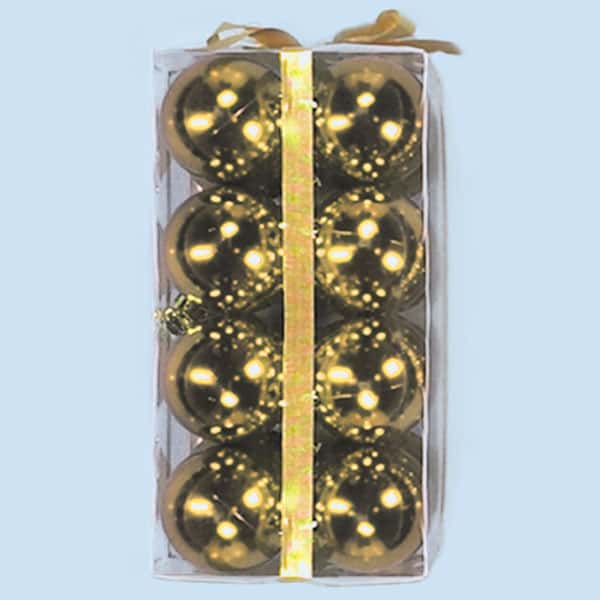 60mm Shiny Plastic Balls – Gold