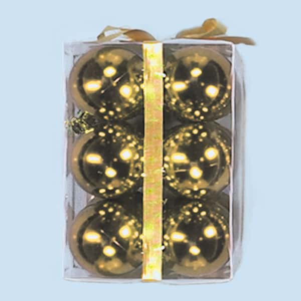 70mm Shiny Plastic Balls – Gold